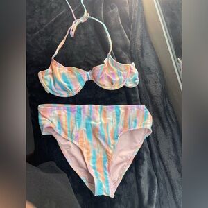 Forever 21 Pastel Tie-Dye Bikini Top